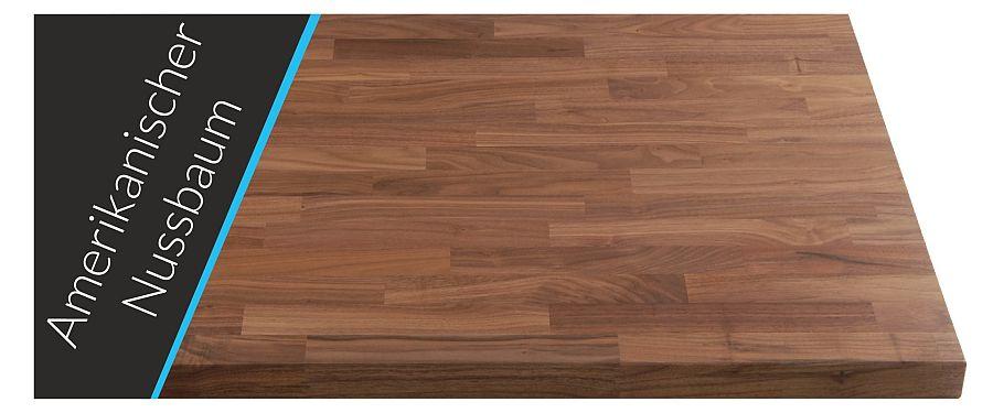 Dunkle, elegante Küchenarbeitsplatte aus amerikanischem Nussbaum für ein luxuriöses Küchendesign.